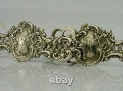 English Pair Of Solid Sterling Silver Menu Holders 1898 Victorian Antiques