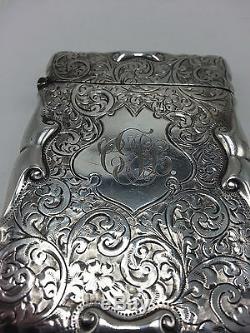 English Sterling Victorian Card Case