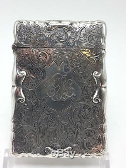 English Sterling Victorian Card Case