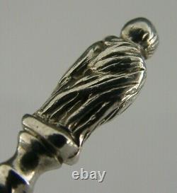 English Victorian Sterling Silver Apostle Caddy Spoon 1869 Antique
