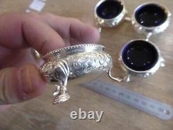 Excellent 2 PAIRS VICTORIAN Solid Silver Salts DATE C 1866