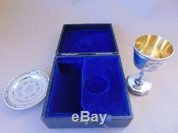 Excellent Victorian Sterling Silver Travelling Communion Set 1860, Boxed
