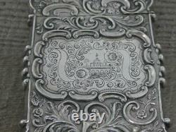 Exquisite Victorian Sterling Silver Card Case Trinity Church New York c1855