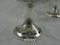 FABULOUS pair, VICTORIAN sterling silver COMPORTS, 1899, 576gm