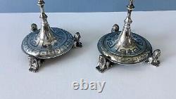 Fabulous Pair of Secessionist Silver Vases Victorian