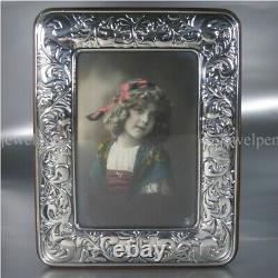 Fine 925 Sterling Silver Frame Photo Frame Victorian Embossed 9x13 (V1)