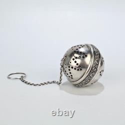 Fine Antique Reed & Barton Victorian Sterling Silver Tea Ball or Infuser SL