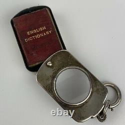 Fine Antique Solid Silver Cased Magnifier Miniature Dictionary Sampson Mordan Co