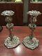 Fine & Rare Pair Of Victorian Sterling Silver Candlesticks. Sheffield, C 1900