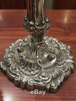 Fine & Rare Pair of Victorian Sterling Silver Candlesticks. Sheffield, c 1900