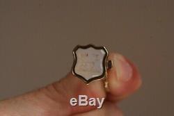 Fine Victorian 9 Ct Gold Hound Dog Intaglio Seal Fob Pendant Chased Split Ring