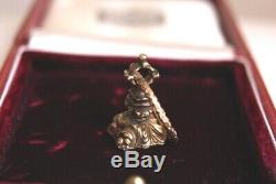 Fine Victorian 9 Ct Gold Hound Dog Intaglio Seal Fob Pendant Chased Split Ring