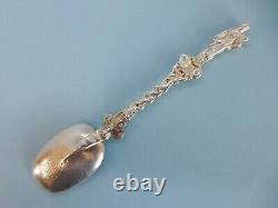 Fine Victorian Solid SILVER Cast FIGURAL Spoon Charles & George Fox, London 1857