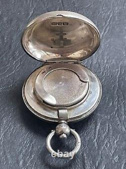 Good Quality Victorian Solid Silver Engine Turned Sovereign Case Birmingham 1895