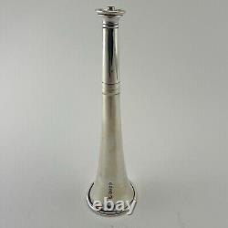 Good Quality Victorian Sterling Silver Hunting Horn Table Lighter