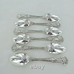 Good Sterling Silver Set Of Six Kings Pattern Dessert Spoons London 1853