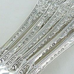 Good Sterling Silver Set Of Six Kings Pattern Dessert Spoons London 1853