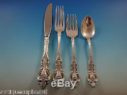 Grand Victorian by Wallace Sterling Silver Flatware Set For 12 Service 54 Pieces