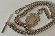 Heavy Large Antique Solid Silver Albert Pocket Watch Chain 49.6 Grams