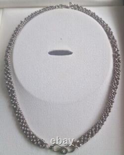 Heavy Antique Solid Silver Victorian Collar Necklace 42cm 8mm D