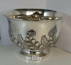 Heavy & Large 1894 Victorian Solid Silver Fruit Bowl
