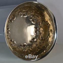 Heavy & Large 1894 Victorian Solid Silver Fruit Bowl