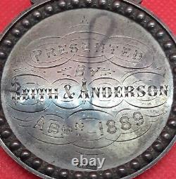 Huge Scottish Provincial Silver Agricultural Medallion Aberdeen 1889 A&J SMITH