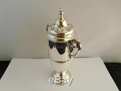Impressive Victorian Novelty Trophy Shaped English Sterling Silver Sugar Castor