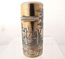 Kate Greenaway silver-gilt scent bottle SAMPSON MORDAN London 1884