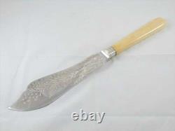 Large Antique Silver Fish Servers Victorian Solid Sterling Dated 1894 Serving