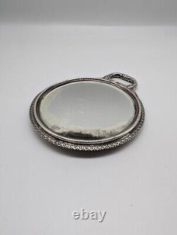 Large Antique Victorian Silver Hand Mirror London 1899 William Comyns