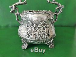 Large Antique Victorian Silver Teniers Bowl 1872