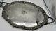 Large English Sterling Silver 2 Handled Tray 1903. Fruit & Flowers. Crest 3,400gm