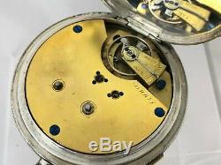 Large Victorian Sterling Silver Keyless Chronograph Pocket Watch 20005