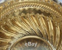 Lovely Victorian Antique Solid Silver And Gilded Bowl London 1888