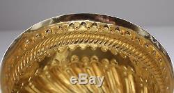 Lovely Victorian Antique Solid Silver And Gilded Bowl London 1888