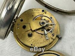 M. Grinberg Fusee Railway Pocket Watch Manufacturer Brighton London 1880