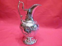 Magnificent & Pristine 1869 Solid Silver Repousse Ewer, Absolutely Perfect