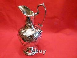 Magnificent & Pristine 1869 Solid Silver Repousse Ewer, Absolutely Perfect