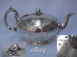 Magnificent Stunning Early Victorian Sterling Silver Teapot Barnards of London