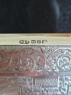 Magnificent Victorian Solid Silver Calling Card Case, By Deakin & Francis C1891