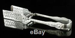 Mary Chawner Antique Silver Asparagus Tongs, London 1838