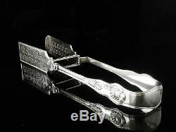 Mary Chawner Antique Silver Asparagus Tongs, London 1838