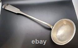 Mid 1800s Victorian Solid Silver Large Soup Ladle 12 Loth