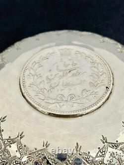 Middle East silver coin dish Purity 84
