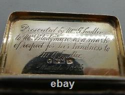 NATHANIEL MILLS Good Sized Solid SILVER Engraved VINAIGRETTE, Birmingham 1840