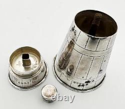 NOVELTY PEPPER GRINDER MILK CHURN STERLING SILVER VICTORIAN 1884 Hukin & Heath