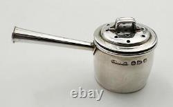 NOVELTY SAUCEPAN PEPPERPOT STERLING SILVER VICTORIAN 1895 Saunders & Shepherd