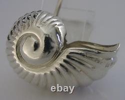 Novelty Sterling Silver Nautilus Shell Sugar Sifter Caster Spoon 1900 Antique