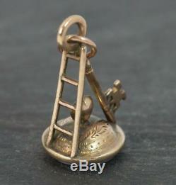 Novelty Victorian 9ct Gold Key to my Heart Pocket Watch Fob Seal Pendant t0482